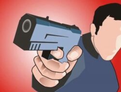ilustrasi todongan pistol ilustrasi todongan pistol