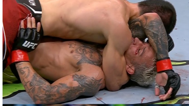 Islam makhachev berhasil mendominasi pertandingan (Sumber twitterUFC)