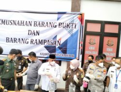 Pemusnahan barang bukti hasil Tindak pidana