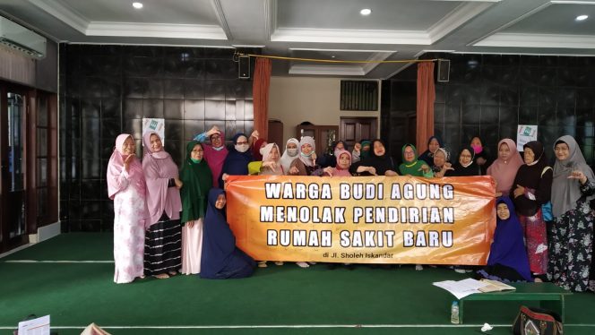 Sejumlah warga perumahan Budi agung, Kota Bogor menolak pembangunan RS. (Istimewa)