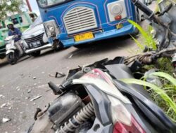 Lawan arah pengendara motor di tangerang tewas tertabrak bus (Ihya/indonesiadaily.net)