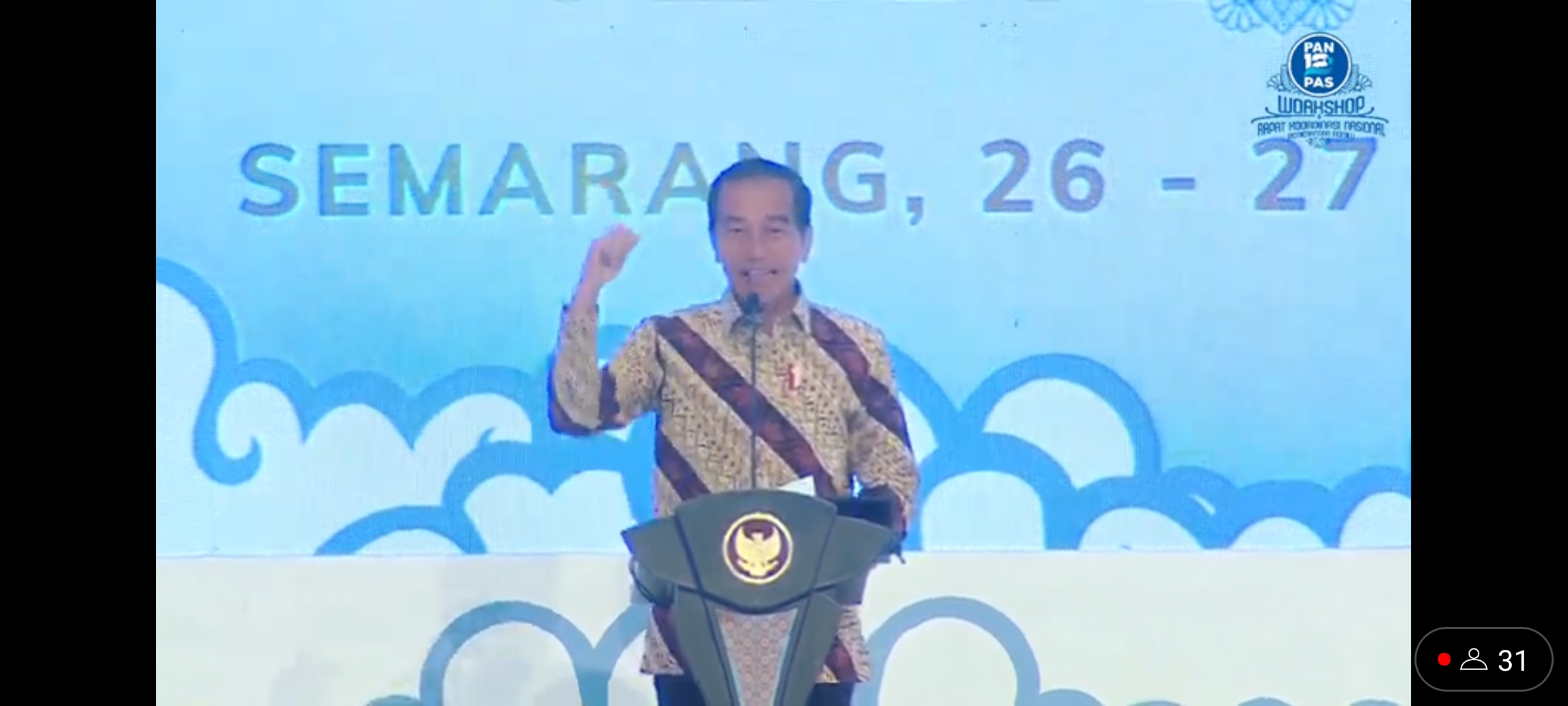 Jokowi Hadiri Rakornas PAN