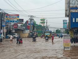Sejumlah daerah di Depok banjir dampak hujan deras.(istimewa/indonesiadaily.net)