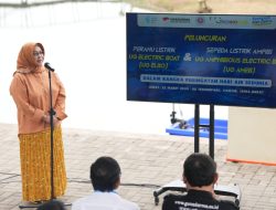 Rektor Universitas Gunadarma Prof. Margianti saat meluncurkan inovasi mereka. (Istimewa)