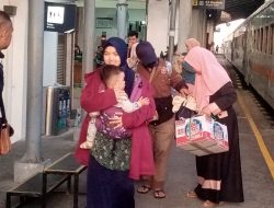 KAI Daop 6 Jogja catat puncak mudik lebaran terjadi kemarin, Jumat (5/4/2024).(Hari Sutanta/indonesiadaily.net)