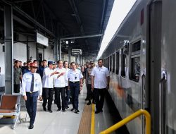 Presiden Joko Widodo meninjau arus mudik di Stasiun Senen.(istimewa/indonesiadaily.net)