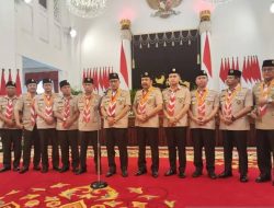 Ketua Kwartir Nasional Pramuka Budi Waseso bersama pengurus Kwartir Nasional Gerakan Pramuka Masa Bakti 2023 - 2028.(istimewa/indonesiadaily.net)