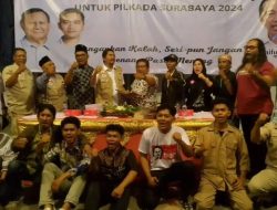Para anggota aliansi relawan Surabaya Maju 2024.(istimewa/indonesiadaily.net)