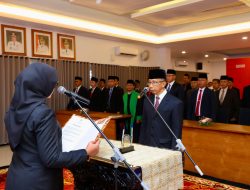 Proses Pelantikan Guntur Priambodo.(Irham/indonesiadaily.net)
