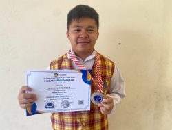 Fairus Althaf, siswa SMA Bosowa Al Azhar berhasil meraih medali perak dalam ajang Olimpiade Sains Pelajar Nasional (OPSN) 2024.(istimewa/indonesiadaily.net)